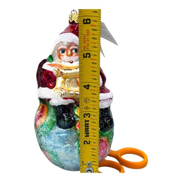 Radko ON TOP OF THE WORLD Santa Claus w/ Boys GIrls Scroll Christmas Ornament 95 - Picture 5 of 9